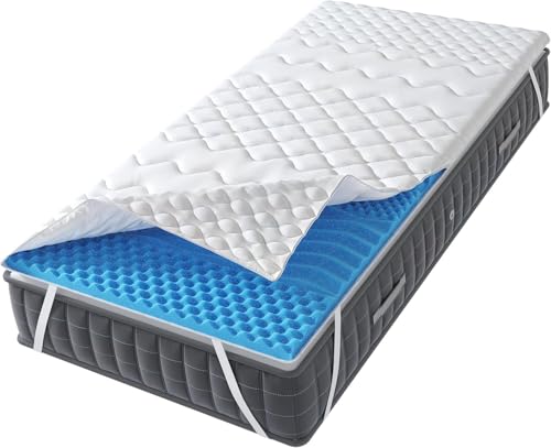 Matratzentopper ErgoFit - Made in Germany Topper 180x200cm mit optimierten 7-Zonen-Komfort - Matratzen Topper 5 cm Hoch - weiches Liegegefühl - Öko-Tex Zertifiziert - Matratzentopper 180x200cm