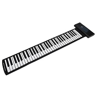 Clavier Souple à 61 Touches Piano Flexible Roll Up Haut-parleur Portable Rechargeable en Silicone Souple pour Cadeau pour Débutants (Prise UE 100‑240V 50 60HZ) - Les Beatles, Paul McCartney, John Lennon, RIngo Starr, George Harrison