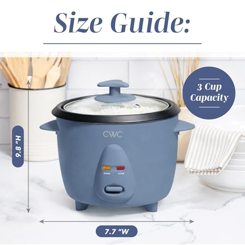 Image of COOK WITH COLOR 6 Cup Rice Cooker 300W - Effortless Cooking and Perfectly, Cooks 3 Cups of Raw Rice for 6 Cups of Cooked Rice, Navy