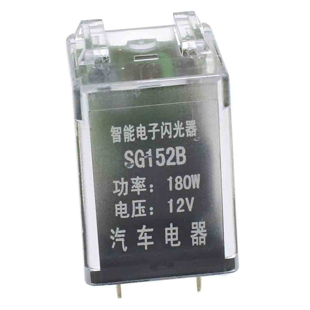 Car Bike Motorcycle 3-pin Electronic 12V 24V 135W Flasher Relay Fix for Turn Signal Hyper Flashing Blinker LED Light (12V-152B)