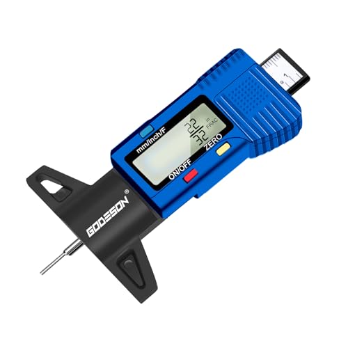 Godeson Digital Tire Gauge with 3 Modes - Fractional Inch, Decimal Inch and Millimeter, Accurate Tire Gauge for Motorcycles, Cars, Trucks