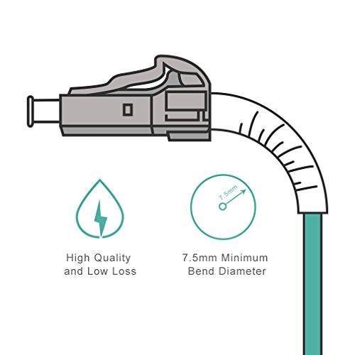 Image of 10Gtek Fiber Patch Cable - LC to LC OM3 10Gb /Gigabit Multi-Mode Jumper Duplex 50 /125μm LSZH Fiber Optic Cord for SFP Transceiver, Aqua, 30-Meter(98.4ft)