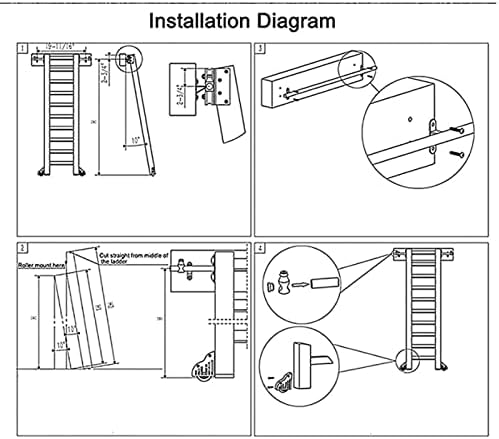 Heavy Duty 600cm Rolling Library Ladder Kit - Complete Sliding Ladder Hardware Set for Home, Indoor, Loft Use - Durable Track with Smooth Floor Roller Wheels