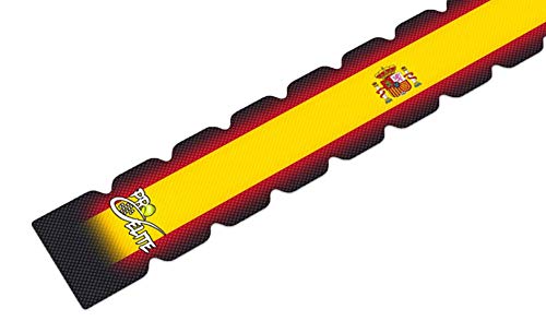 Protector Pala de Padel | Dentado ESPAÑA | Autoadhesivo | Evita Golpes y Rayaduras, Tecnología de Absorción y Disipación de Impactos Pro Elite | 36,2cm x 5,3cm x 0,6cm