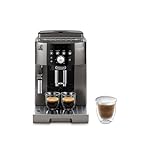 De'Longhi Magnifica S Smart ECAM250.33.TB, Macchina Caffè Automatica con Montalatte, Macchina Compatta dal Chicco alla Tazza, Montatura Manuale Latte, 4 Ricette One Touch, Titanio Nero