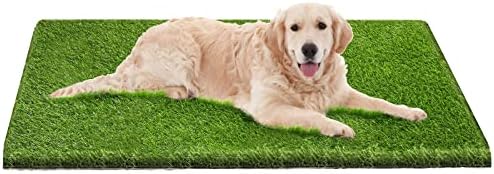 Bethebstyo Artificial Grass, Dog Pee Pads, Professional Dog Potty Training Rug, Large Dog Grass Mat with Drainage Holes, Pet Turf Indoor Outdoor Flooring Fake Grass Doormat - Easy to Clean（51"x 26"）