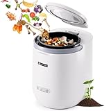 AMZCHEF Electric Composter for Kitchen, 4L Countertop Compost Bin Machine - Fast 4-Hour Food Waste to Fertilizer, Odorless Auto-Cleaning Quiet Eco-Friendly Home Composting for Indoor Use