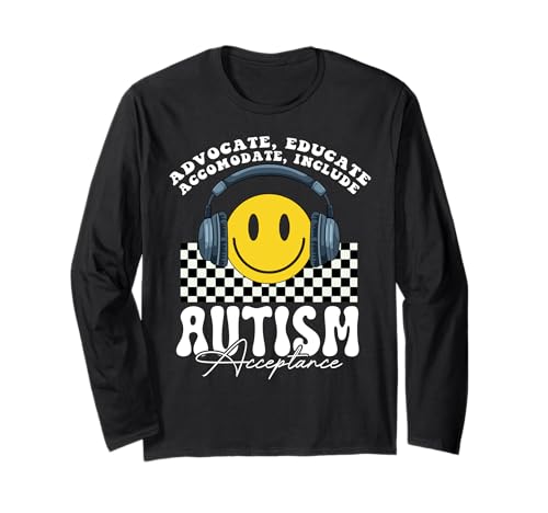 Autism Awareness Acceptance Special Education Teacher Kids Manga Larga
