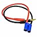 2pcs EC5 Male to 4MM Banana Plug Bullet Male Connector RC Battery Charge Cable 12AWG 11.8inch for RC Helicopter Vehicle Toys