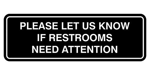 Plaque de signalisation attention sign 2-3/4" x 7" noir pour bureau