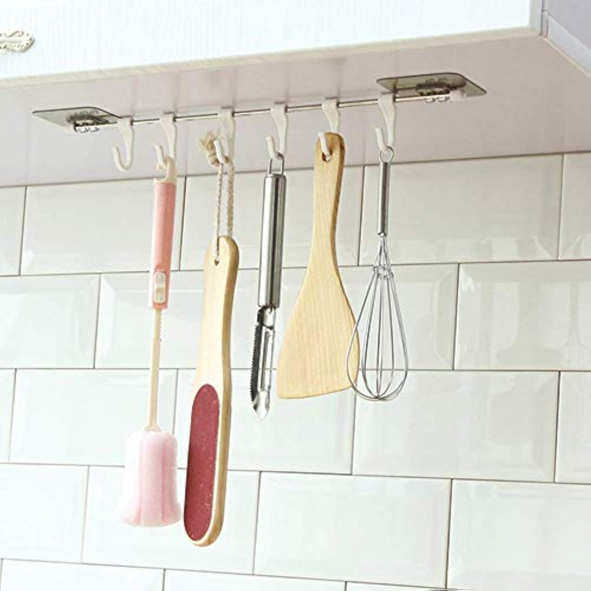 Self Adhesive Bathroom Towel Rail Utensil Rack