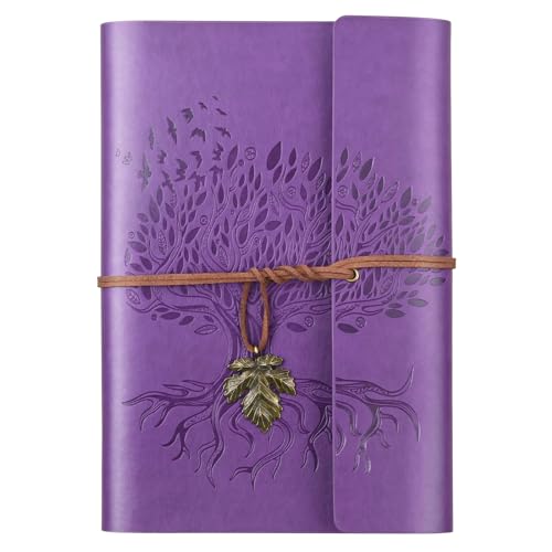 Journal de voyage rechargeable cuir synthétique A5 avec papier ligné 100g/m² 160 pages