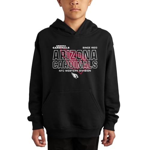 Junk Food NFL - Arizona Cardinals - Modern Outline - Officially Licensed Youth Pullover Fleece Hoodie for Boys and Girls