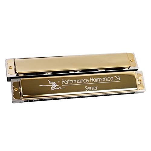 HMYDZ Harmonica Tremolo Harmonica 24 Trous Harmonica de Jeu Professionnel 12 Tons (Or) (Color : Gold) - Les Beatles, Paul McCartney, John Lennon, RIngo Starr, George Harrison HMYDZ Harmonica Tremolo Harmonica 24 Trous Harmonica de Jeu Professionnel 12 Tons (Or) (Color : Gold) – Image 4