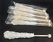 Classic Rock Candy Sticks, Sugar Rock Crystal Lollipops, Individually Wrapped (Pack of 12, Clear White)