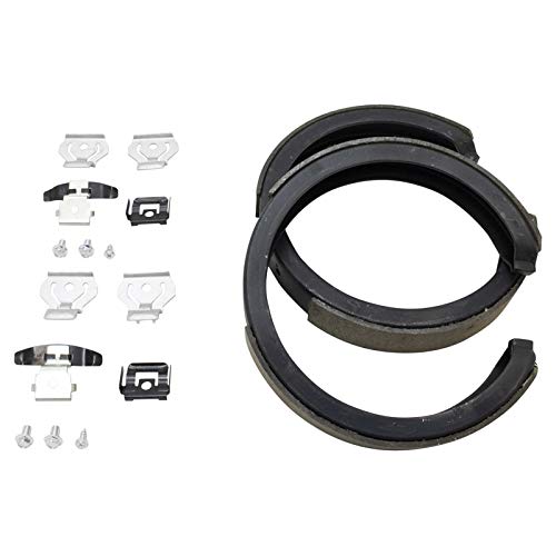Image of TRQ Rear Performance Brake Pad & Rotor Kit Semi-Metallic Premium G-Coated Compatible with 07-10 Cadillac 07-14 Chevrolet 07-13 GMC
