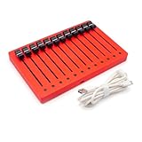 LeTkingok Contrôleur MIDI à 12 Canaux avec Faders Motorisés, Faders Haute Précision de 10 ...