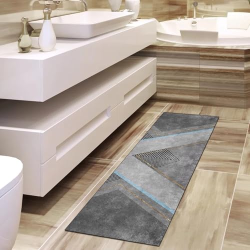 Alfombra atrapa la suciedad lavable gris para suelos de pasillos 4