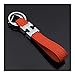 ZAOPP Boucle Cuir Keychain Porte Porte en Cuir Auto clé de Voiture clés de Voiture Keyholder télécommandes (Color : Orange)