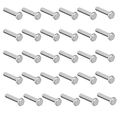 Image of 20 Pcs M4 Hex Bolt M4-0.7 x 20mm UNC Hex Head Screw Bolts A2-70(304) Stainless Steel Fully Threaded Hex Tap Bolts,Plain Finish,Fully Threaded (M4 x 20mm)