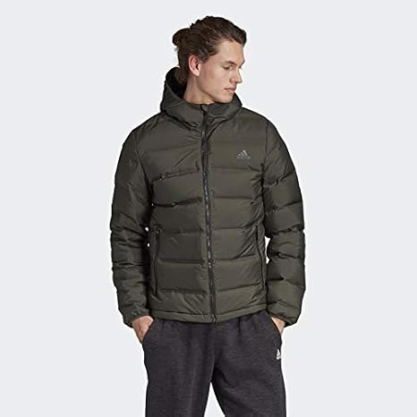 adidas mens Helionic Hooded Down Jacket 