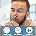 Isslly 12PCS Double Sided Nose Hair Cutters, 360 Degree Nose Hair Remover Tool, 2-in-1 Nasal Hair Trimmer for Men Women (Creamy White, Blue, Pink)