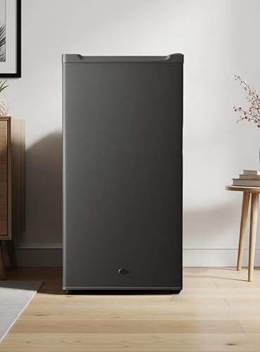 ثلاجة من دانسات موديل DNFS140-DS مدمجة، سعة 178 لتر، بلون فضي داكن، مع ثيرموستات قابل للتعديل ونظام تبريد فعال