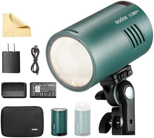 GODOX Verde AD100Pro Portable Strobe Light Kit 100W Round Head TTL HSS ...