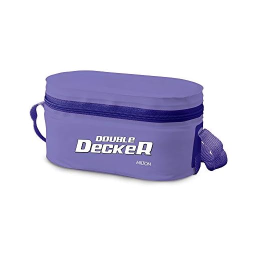 Milton Double Decker Lunch Box, (3 Container) Purple