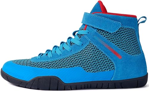 Image of Sisttke Mens Wrestling Shoes Boxing Shoe Wide | Wide Width Zero Drop Sole,Weightlifting,Powerlifting,Bodybuilding,Fitness,Lightweight,Non-Slip,for Competition & Training