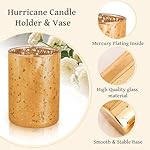 Gold Vase Tea Lights Votive Candle Holders, Mercury Glass Hurricane Pillar Candle Holder Bulk for Wedding Decor Party Table Centerpieces(4 Set 12Pcs) - Image 2
