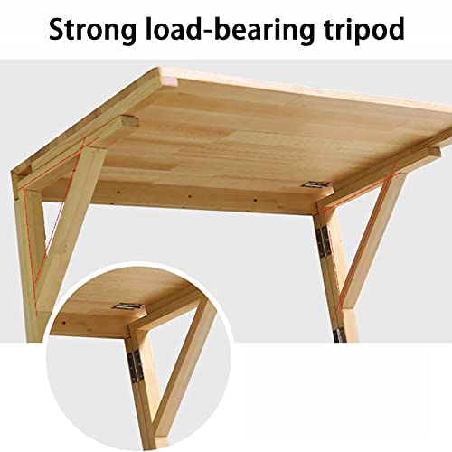 Table pliante murale en bois pour gain de place et bureau rabattable