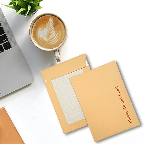 Double Dragon 20er-Pack A5 C5 Manilla Umschläge mit hartem Kartonrücken | 229 mm x 162 mm | Mit Aufdruck Bitte nicht biegen | Gepolstert und manipulationssicher | Selbstklebender Verschluss