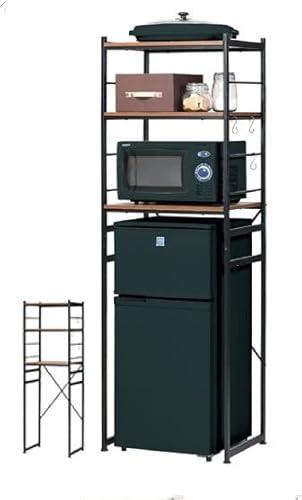 木目調 冷蔵庫ラック