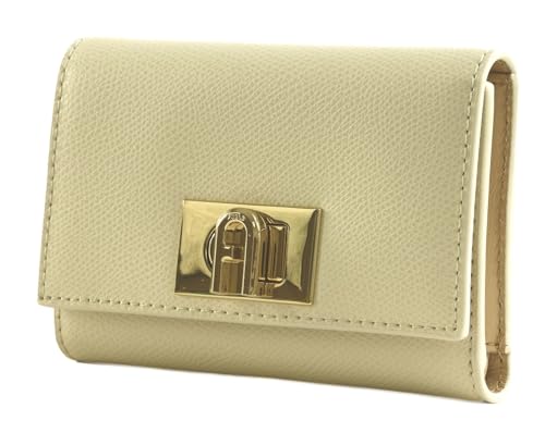 Porte-monnaie Furla 1927 compact en cuir panna écru : fini le sac encombré