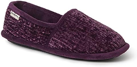 Dearfoams womens Chenille Closed Back Slipper, Aubergine, Medium US | Image 4