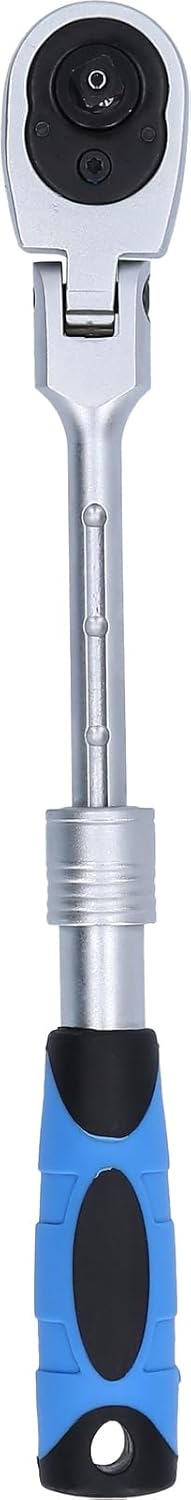 BRILLIANT TOOLS BT020997 1/4" Teleskop-Umschaltknarre mit flexibelem Kopf 1/4 Inch Telescopic Reversible Ratchet with Flexible Head (175-225 mm) [Powered by KS Tools]
