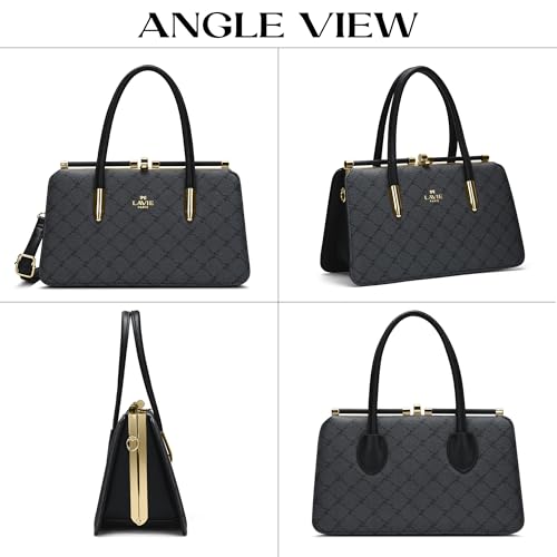 Image of LAVIE PARIS Women's Chic Dual Frame Satchel Bag | Satchel Handbag for Work | Ladies Purse | Stylish Shoulder Bag | Gift for Women