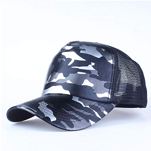 Casquette de baseball avec motif camouflage visière courbée mixte