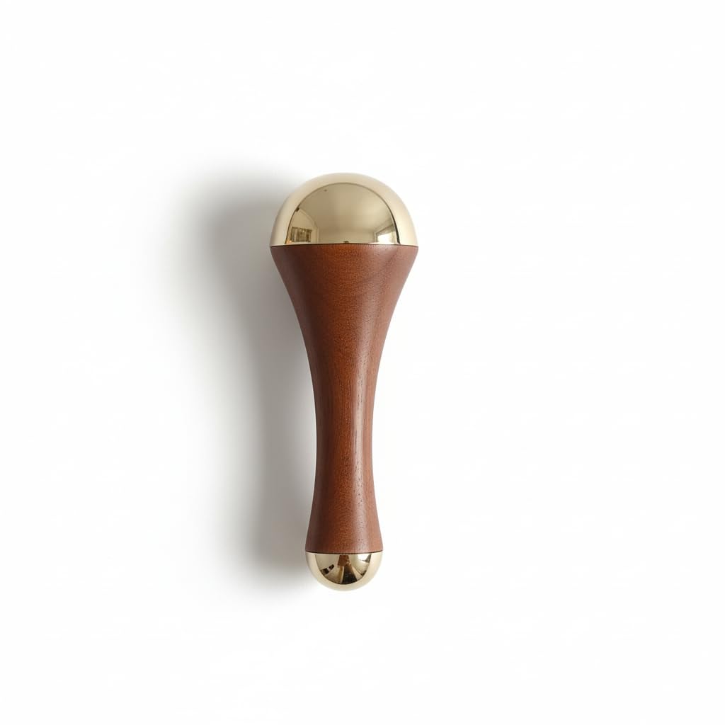 Blessing Art Dual Sided Kansa Wand Massager | Pure Kansa Vati Massager for face, Body & Feet | Ayurvadic Bronze Massage bo...