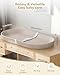 COMOMY Baby Changing Pad for Dresser - Wipeable Changing Pad with Restraining Belt, Waterproof, Soft, Lightweight and Portable, Easy to Clean for On The Go Diaper Change, Oatmeal-Colored