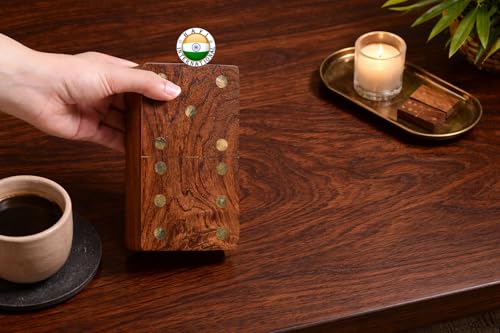 Juego de Dominó de Madera Hecho a Mano con Caja miniatura 6