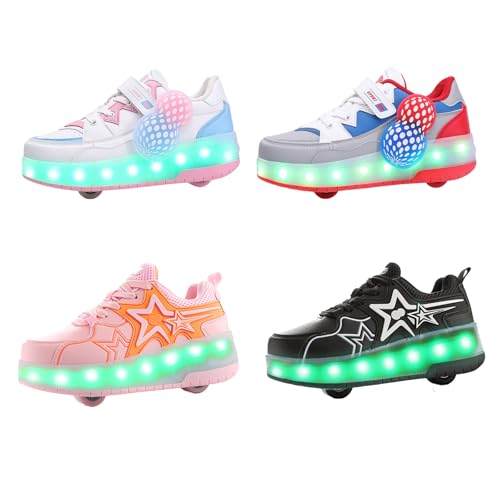 Retractable Roller Shoes & Girl Sneaker, Adjustable Roller Skates Suitable for School and Outdoor Activities2