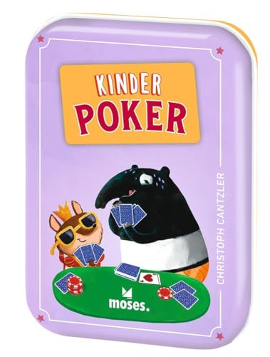 moses. Kinderpoker, spannendes Pokerspiel für die ganze Familie, süßes Kartenspiel mit kinderleichten Regeln, Reisespiel für Kinder ab 6 Jahren, Yellow – Bild 5