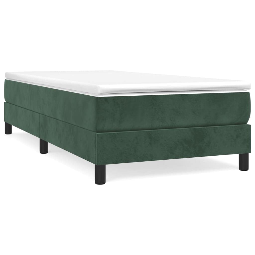 SKM Sommier à Ressorts de lit Vert foncé 80x200 cm Velours, Weight:16.6 kg,3120739
