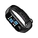 ZYElroy Bluetooth IP67 Fréquence cardiaque étanche Pression artérielle 0,96" écran IPS intelligent Bracelet Sport Montre-bracelet
