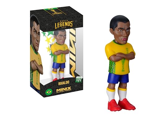 MINIX - Football Legends - Coppa del Mondo di Leggende #121 - Brasile - Rivaldo - Personaggio da collezione 12 cm