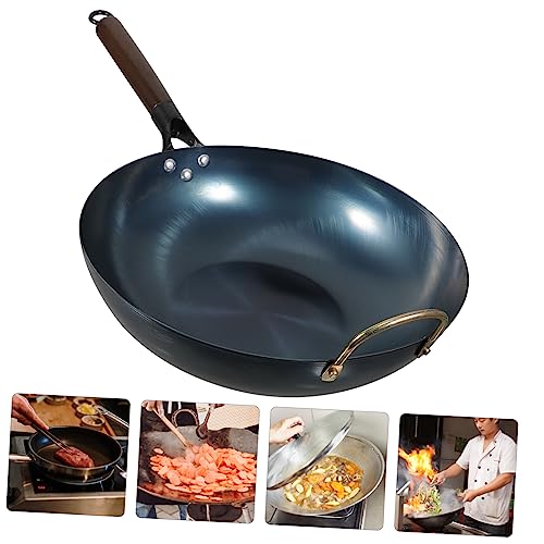 Wok de hierro Unomor con mango de madera miniatura 4