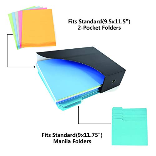 Huaprint FH6002 Black Magazine Holder(6 Pack) Cardboard Magazine File Holder-Folder Holder,Magazine Organizer,Document Organizer,Magazine Storage Box,With Labels thumb #4