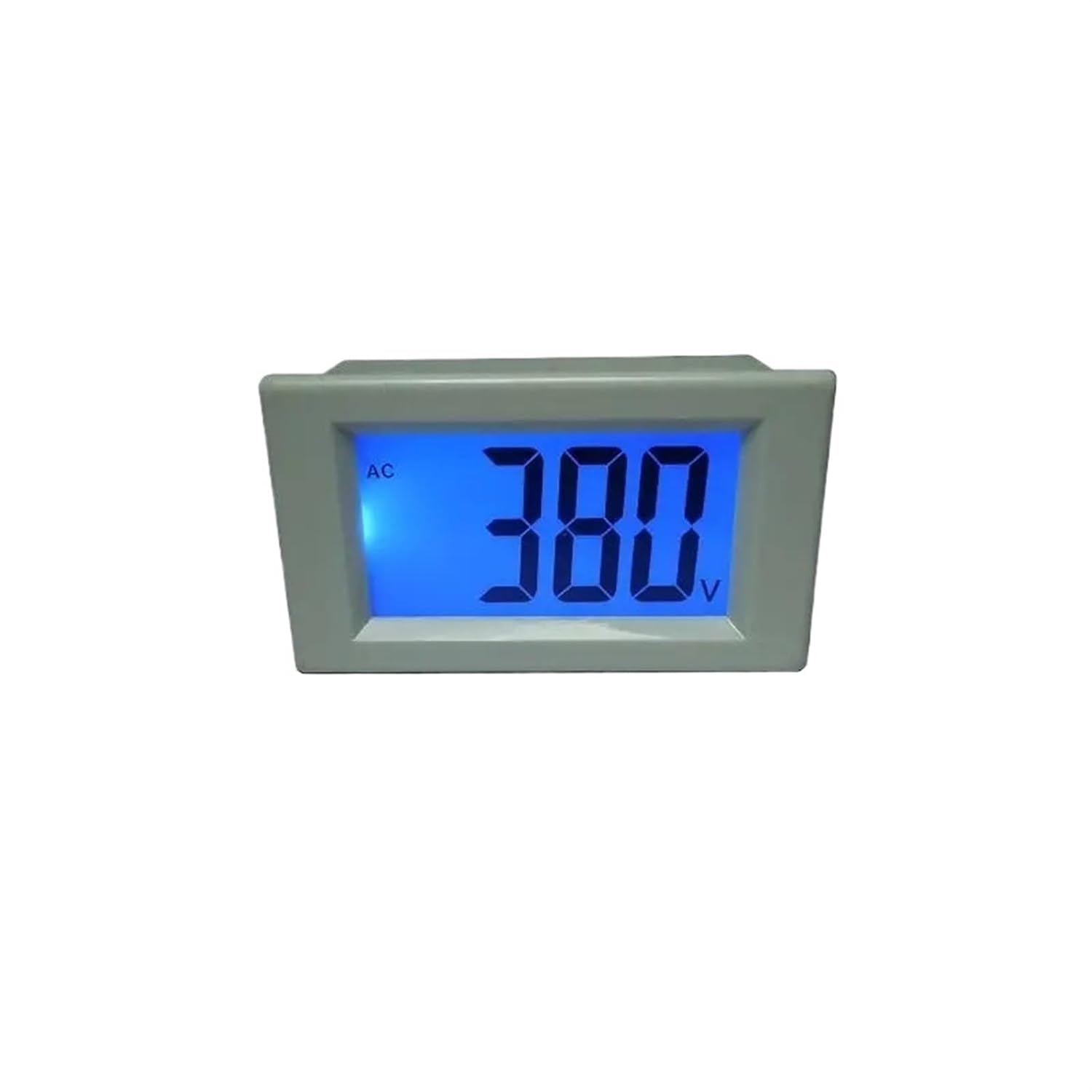 AC 50-500V Voltmeter LCD AC Digital Voltmeter 220V 380V Digital Voltage Meter Tester D85 Voltage Meter Volt Meter 2-Wire(Black Cover-Blue)